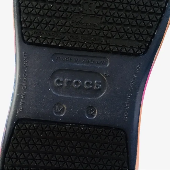 Crocs NWT Bistro Graphic Non-Marking Slip Resistant Work Clog | Tie Dye | M 12