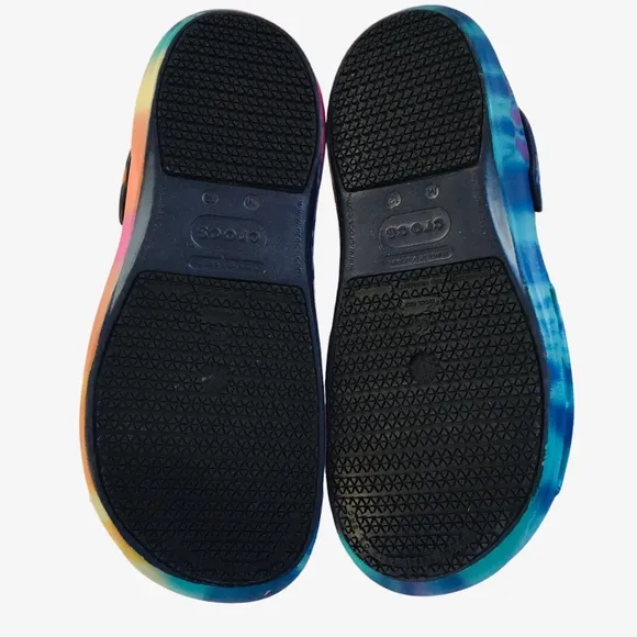 Crocs NWT Bistro Graphic Non-Marking Slip Resistant Work Clog | Tie Dye | M 12