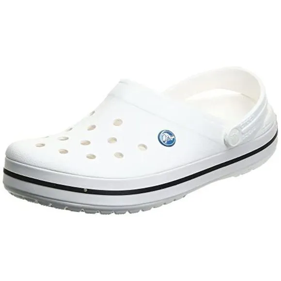 CROCS UNISEX-ADULT CROCBAND CLOG, WHITE, 8 WOMEN/6 MEN