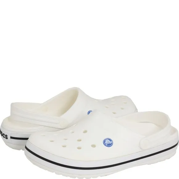 CROCS UNISEX-ADULT CROCBAND CLOG, WHITE, 8 WOMEN/6 MEN