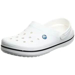 CROCS UNISEX-ADULT CROCBAND CLOG, WHITE, 8 WOMEN/6 MEN