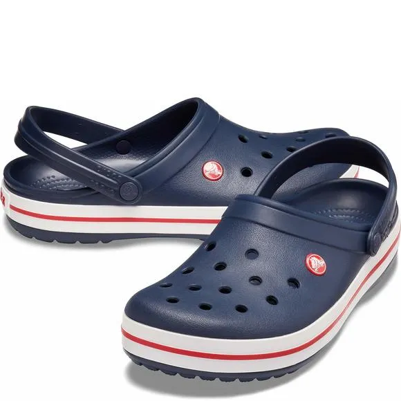 CROCS UNISEX ADULT MEN'S AND WOMEN'S CROCBAND CLOG, NAVY, 11 D(M) US