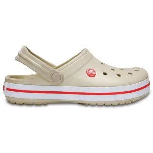 CROCS UNISEX CROCKBAND CLOGS, STUCCO/MELON, 7 US WOMEN