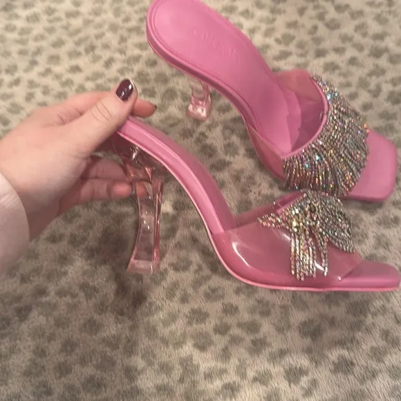Cult Gaia120mm crystal-embellished open-toe mules