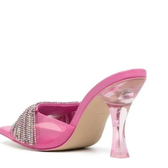 Cult Gaia120mm crystal-embellished open-toe mules