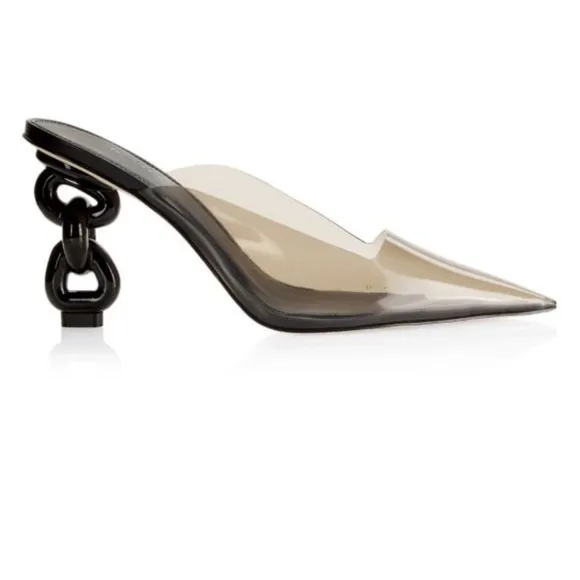 Cult Gaia's Black Carmen Point Mules with Box and Dustbag