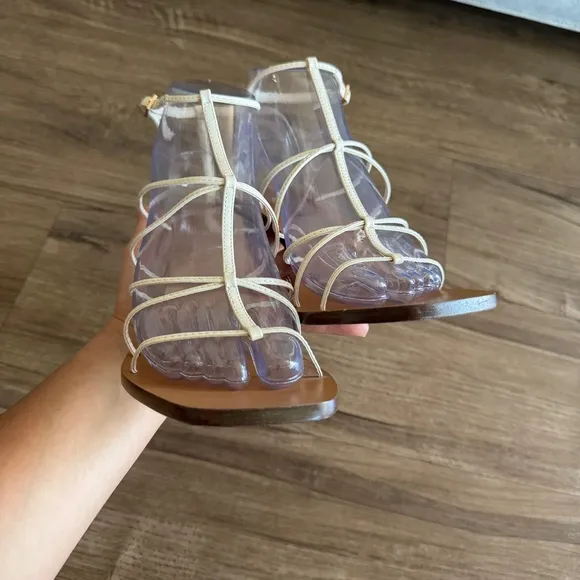 Cult Gia Gabi strappy gold platform heels size 38