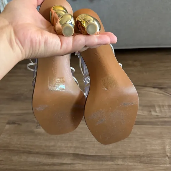 Cult Gia Gabi strappy gold platform heels size 38