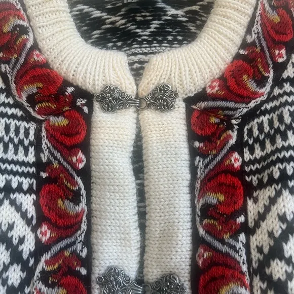 Dale Of Norway Vintage Wool Knit Sweater Nordic  Fair Aisles Cardigan Medium