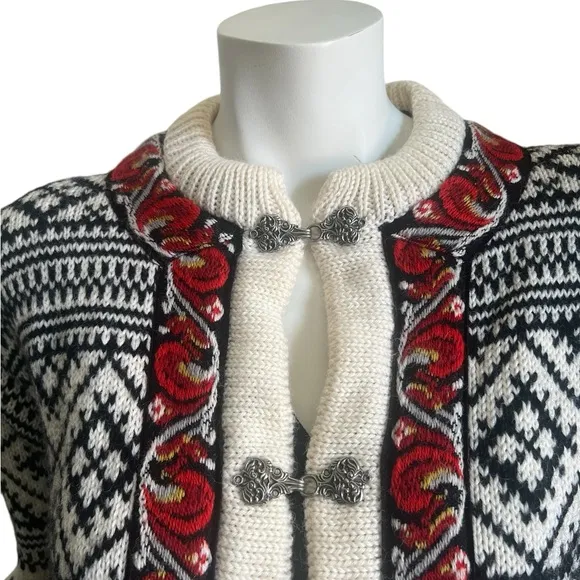 Dale Of Norway Vintage Wool Knit Sweater Nordic  Fair Aisles Cardigan Medium