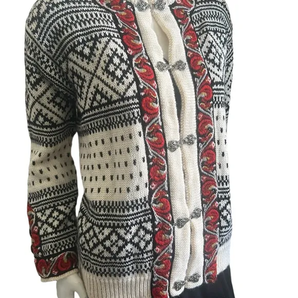 Dale Of Norway Vintage Wool Knit Sweater Nordic  Fair Aisles Cardigan Medium
