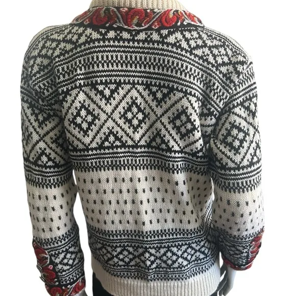 Dale Of Norway Vintage Wool Knit Sweater Nordic  Fair Aisles Cardigan Medium