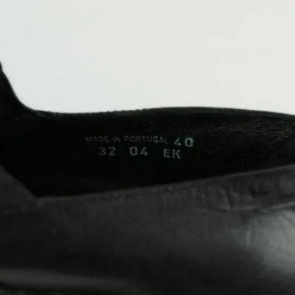 Dansko Aubrey Women's Size 40 Black Leather Slip On Heeled Clogs
