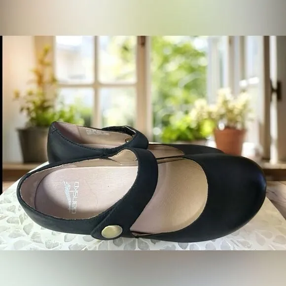 DANSKO Beatrice Leather Mary Jane Supportive Comfort Heeled Clogs