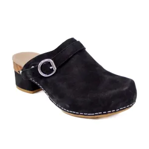 Dansko Marty Clogs Black Nubuck Leather Heeled Size 37
