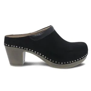 Dansko Sammy Nubuck Leather Black Clogs Women's EU Sz 40 / 9.5 - 10 Mules