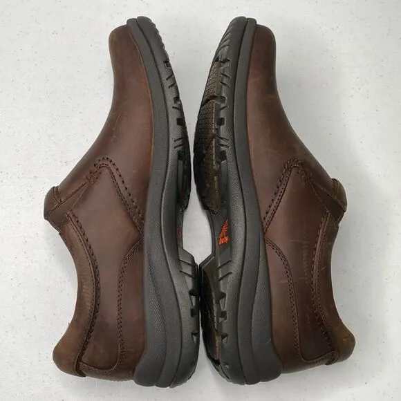 Dansko Wynn Brown Leather Distressed Slip-On Loafer Shoe Clog EVA Footbed Career