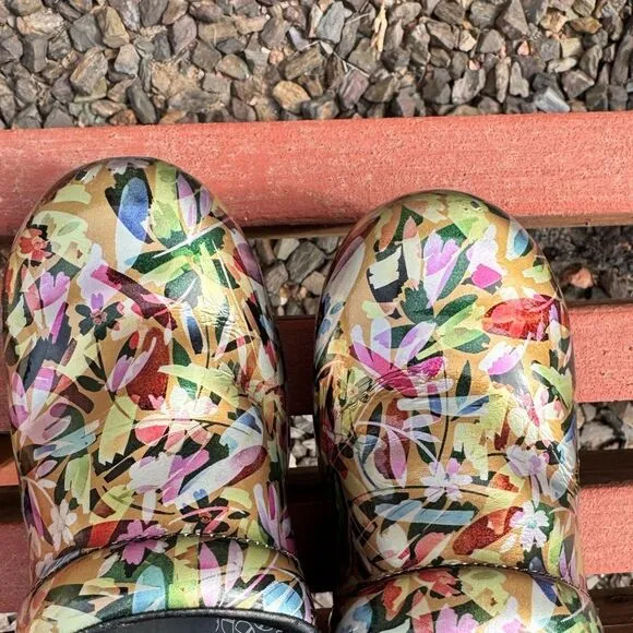 Dansko Tropical Garden Patent Clogs