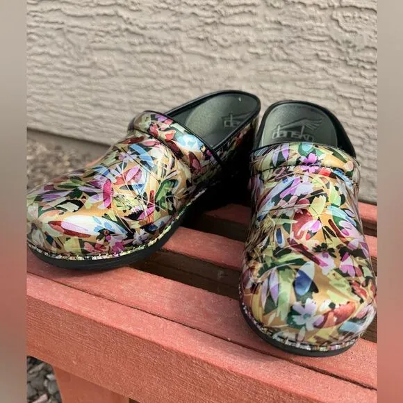 Dansko Tropical Garden Patent Clogs