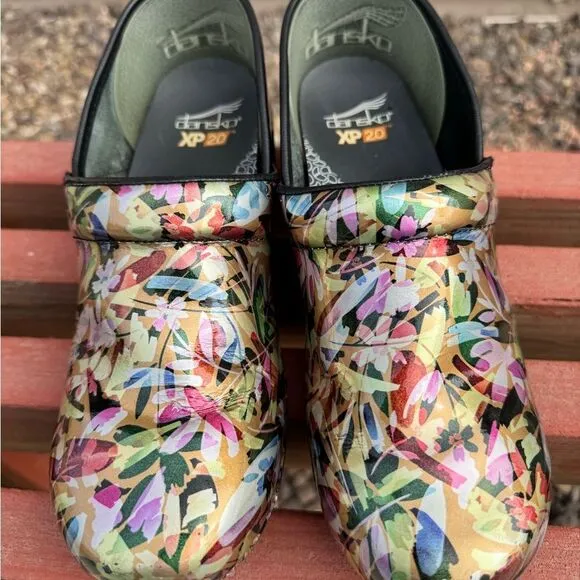 Dansko Tropical Garden Patent Clogs