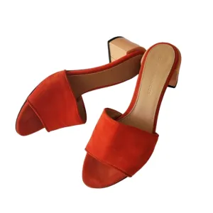 Dear Frances Eva Suede Red Mules
