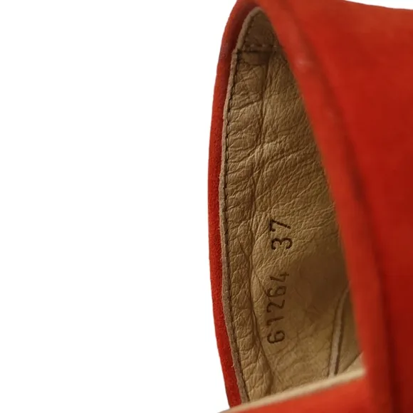 Dear Frances Eva Suede Red Mules