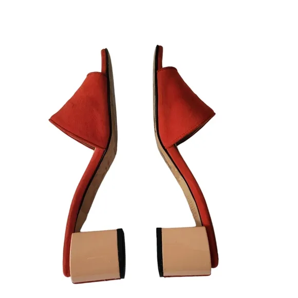 Dear Frances Eva Suede Red Mules
