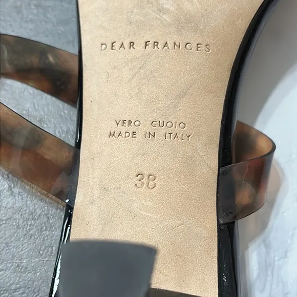 Dear Frances summer heels tortoise shell strappy sz 38