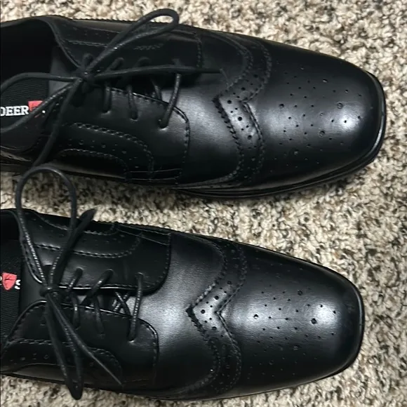 Deer Stags - Boys Black Dress Shoes