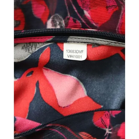 Diane Von Furstenberg Eleonora Ruched Midi Dress in Red Print Viscose