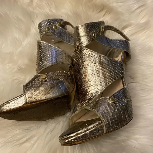 Dior Gold Heels with Strappy Design and Ankle Strap size 39