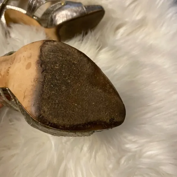 Dior Gold Heels with Strappy Design and Ankle Strap size 39