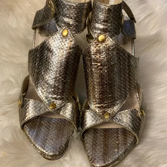 Dior Gold Heels with Strappy Design and Ankle Strap size 39