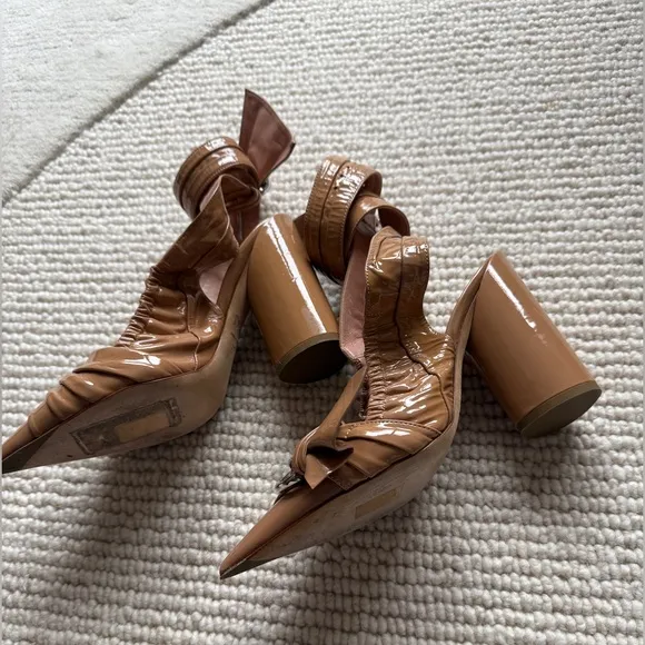 Dior Pointed Toe Ankle Wrap Heels