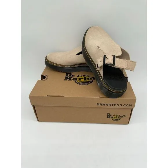 Doc Martens Carlson Slingback Mules Sand‎ Suede Women's 6/Men's 5 New in Box