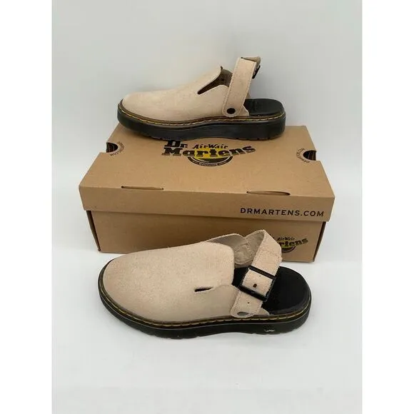 Doc Martens Carlson Slingback Mules Sand‎ Suede Women's 6/Men's 5 New in Box