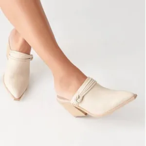 Dolce Vita Off White Sita Suede Heel Mules NEW Size 8.5