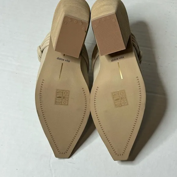 Dolce Vita Off White Sita Suede Heel Mules NEW Size 8.5