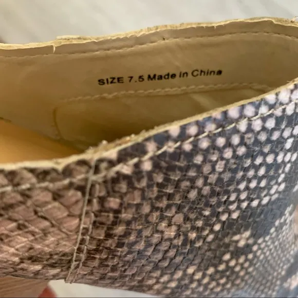 Dolce Vita Roya Slip Boot Snake Print Mules