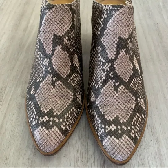 Dolce Vita Roya Slip Boot Snake Print Mules