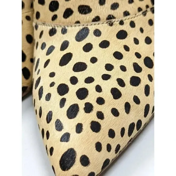 Dolce Vita Women's Cinda High-Heeled Leopard Calf Hair Mules Size 10 (MSRP $198)