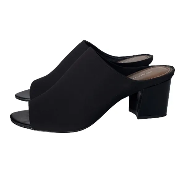 Donald J. Pliner Ellis Open Toe‎ Block Heel Mules.