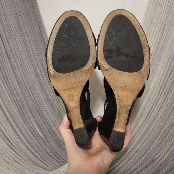 Donald Pliner Jemi Strappy Wedge Heels  Sz 9.5