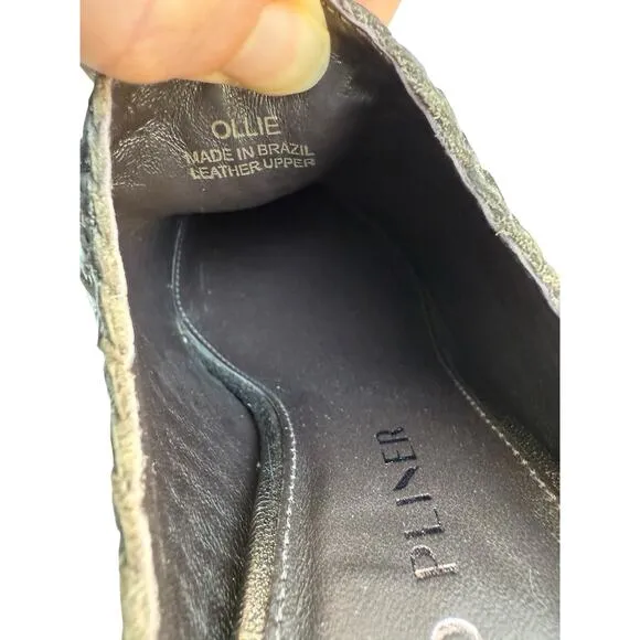 Donald Pliner Women's Ollie Metallic Nappa Slip-On Heeled Mules Pewter Size 5.5