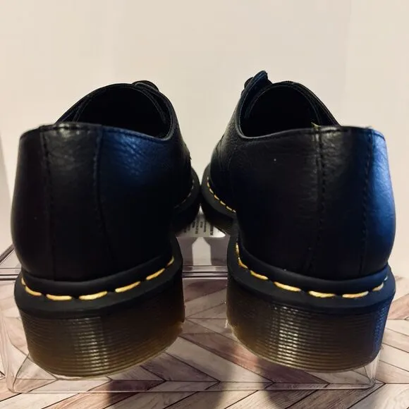 Dr. Martens 1461 Virginia Leather Oxford Shoes Women’s 5 Black 3 Eye Lace Up