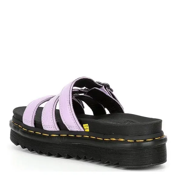 Dr. Martens Blaire Flower Buckle Purple Slide Size 7
