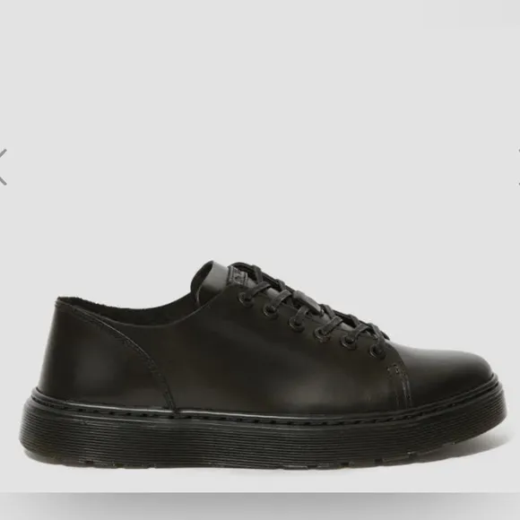 Dr. Martens Docs Dante 6 Eye Leather Shoes in Black Sneaker, Grunge Y2K 90’s