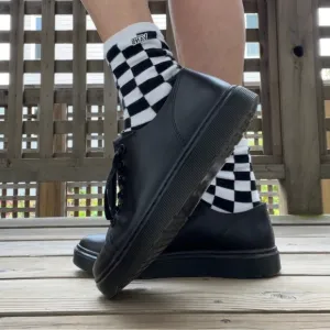 Dr. Martens Docs Dante 6 Eye Leather Shoes in Black Sneaker, Grunge Y2K 90’s