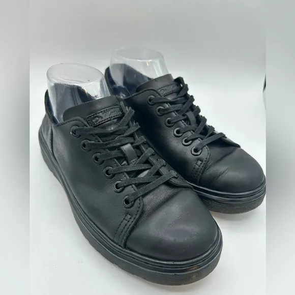 Dr. Martens Docs Dante 6 Eye Leather Shoes in Black Sneaker, Grunge Y2K 90’s