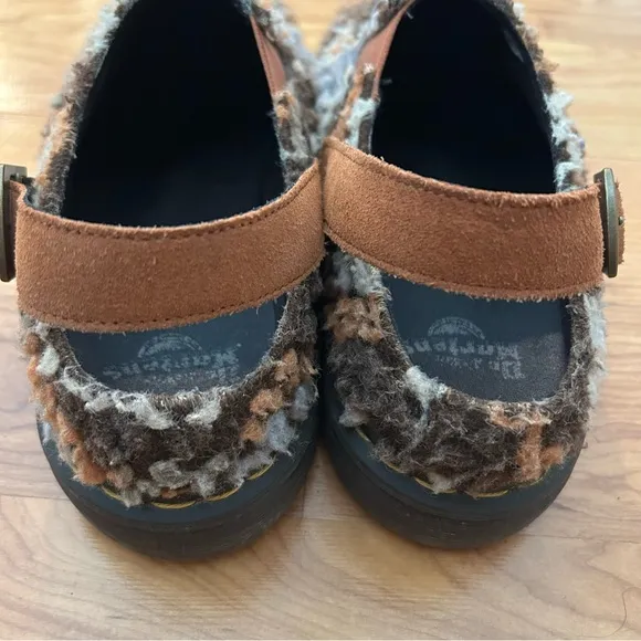 Dr. Martens Isham Crochet Wool Suede Mules